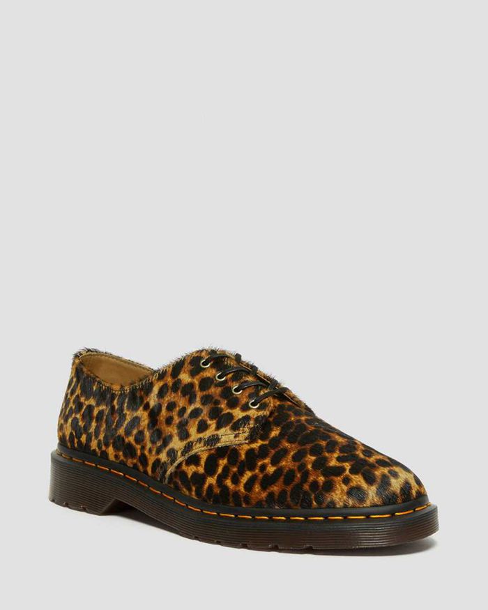 Dr Martens Oxfords Herre Leopard Smiths Hair On Leopard Print Dress 4137VSJPX